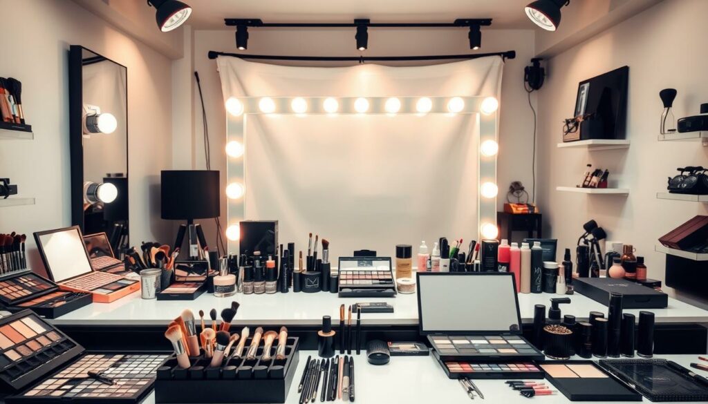 Professional Makeup Lessons Dallas Studio Setup With Premium Tools